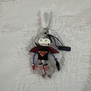Prada Robot Saffiano Leather Bag Charm (Brand New)